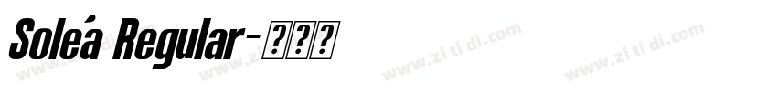 Soleá Regular字体转换